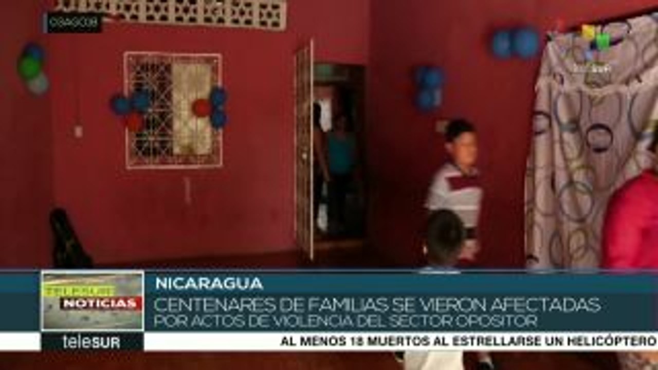 Gobierno de Nicaragua brinda apoyo a víctimas de violencia opositora