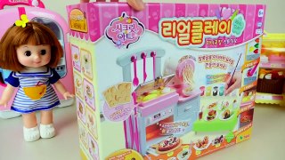 Play Clay doh kitchen cooking Noodle and Pizza toys