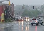 Buildings, Trees, Power Lines Damaged After Tornado Hits Webster