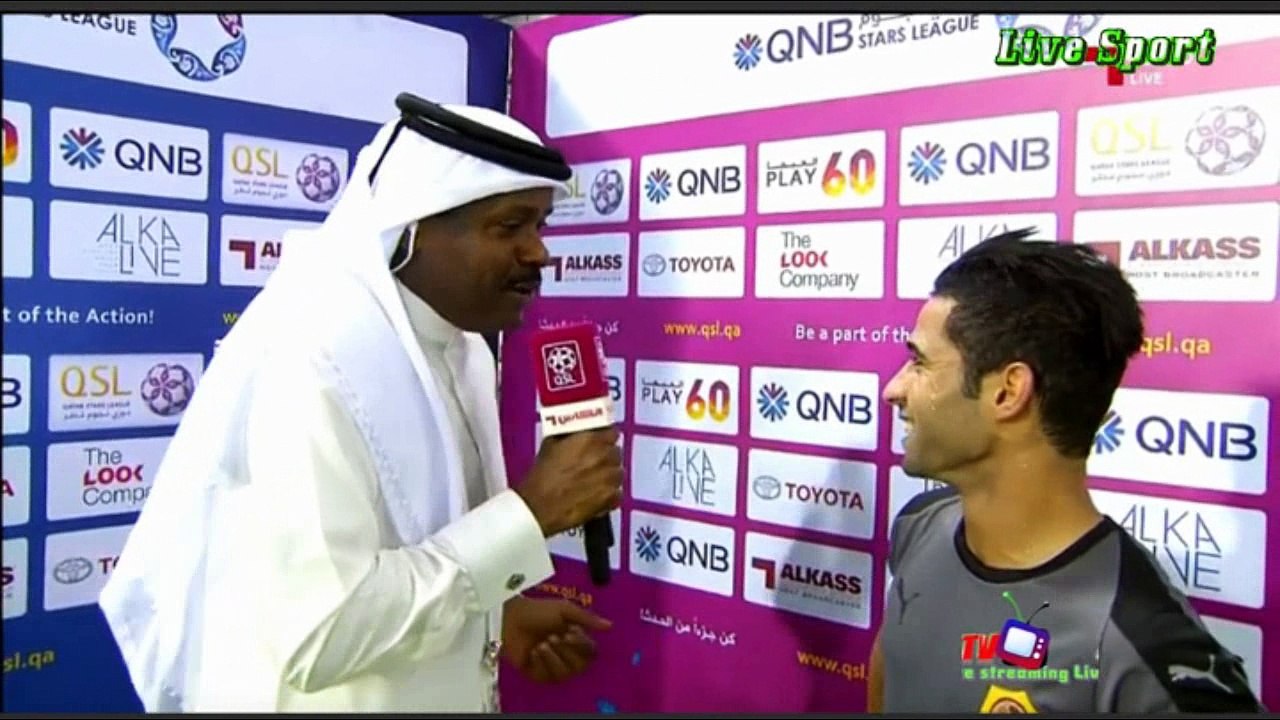 اهداف علي حسين  امام نادي الغرافه ولقاء بعد المباراه كافضل لاعب