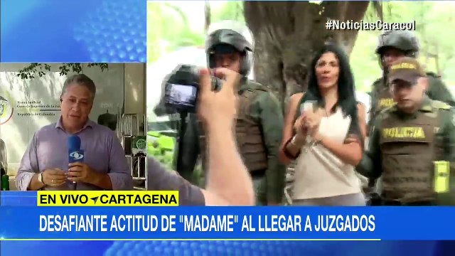 ‘Madame’ llegó a audiencia por proxenetismo en Cartagena haciendo gestos obscenos | Noticias Caracol
