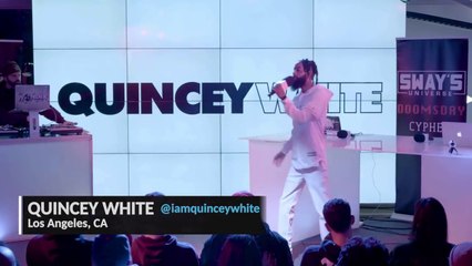 Quincey White "Los Scandalous Times" @ Sway's Universe "Doomsday Cypher", YouTube Studios, New-York City, NY, 05-23-2018