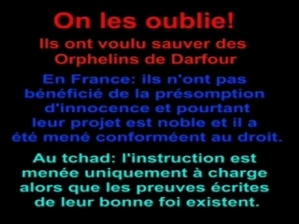 Arche de  Zoé, Darfour...