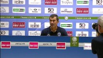 Réaction de Rui Almeida et Jean-Marc Furlan après ESTAC Troyes - Stade Brestois 29