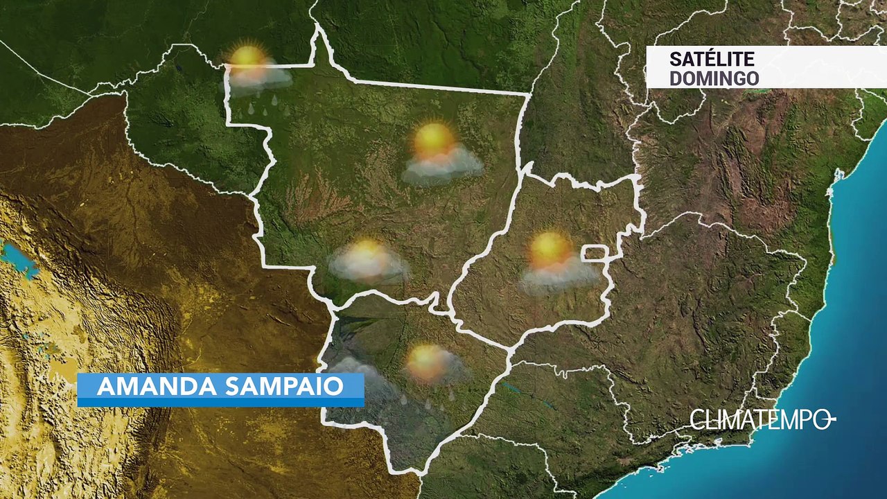 Previsão Centro-Oeste – Chuva em MS e MT