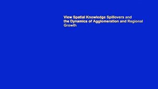View Spatial Knowledge Spillovers and the Dynamics of Agglomeration and Regional Growth