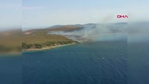 Balıkesir Ayvalık Maden Adasında Çıkan Yangın Kontrol Altına Alındı