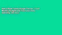 New E-Book Family Budget Planner: Create Monthly Budgets and Track your Daily Spending. 365 days!