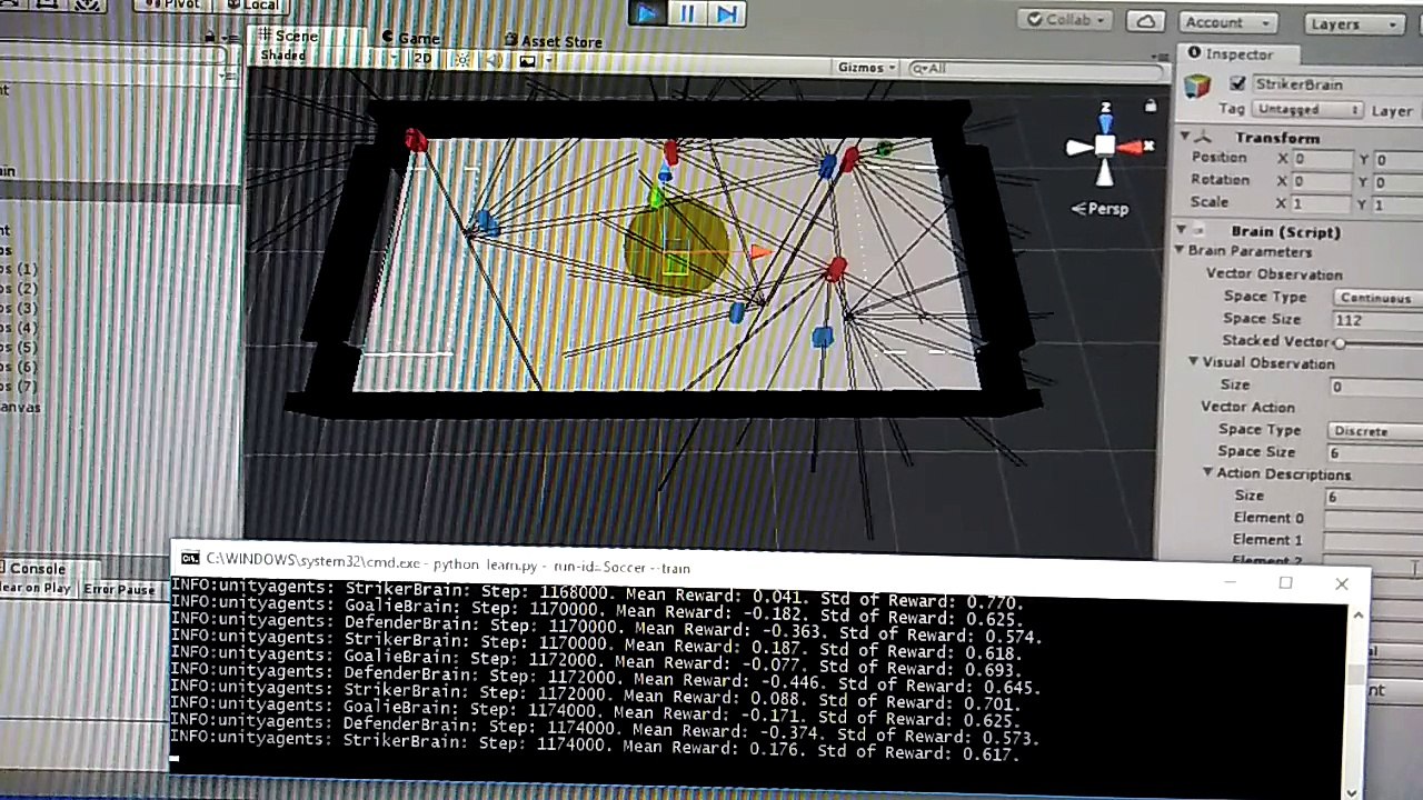Unity ML-Agents Fork of Soccer Twos - University Project - 2018-08-04 21-10-35
