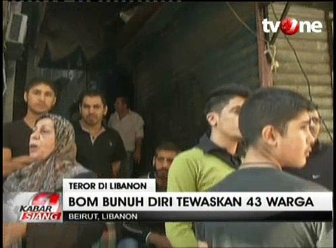 Bom Bunuh Diri Tewaskan 43 Orang di Libanon