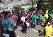 Colorful Counter-Protesters March Against Far-Right 'Patriot Prayer' Rally in Portland