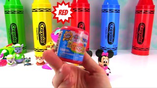 Learning with Crayon Color Surprise Paw Patrol & Micky Mouse Weebles