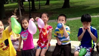 Blowing Up Water Balloons