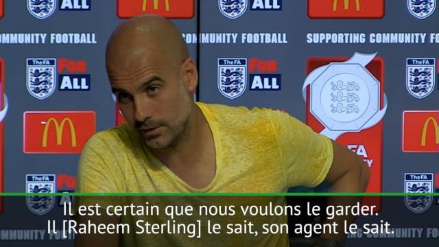 Man City - Guardiola : Nous voulons garder Sterling