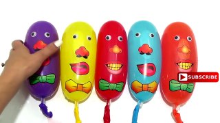 5 Eyes Water Balloons Finger Family Funny Faces Color Wet Balloon Song for Kids New Learn