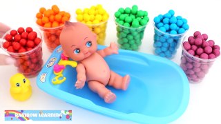 Baby Doll Bath Time Bubble Gum with Counting Number Pez Candy * RainbowLearning