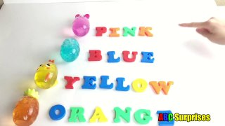 Learn Colors & Animal Names With SLIME Toy Surprise Eggs For Children & Kids