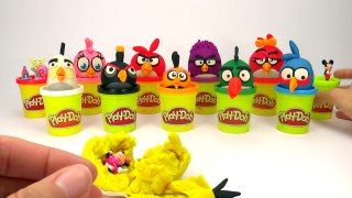 Play Doh Angry Birds Surprise Unboxing Маша и Медведь Mickey Mouse Spiderman Toy Story