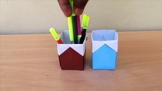 How to Make a Paper Easy Pen Holder Easy Tutorials
