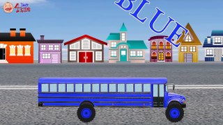 Learning COLORS with SCHOOL BUSES | Video for Children