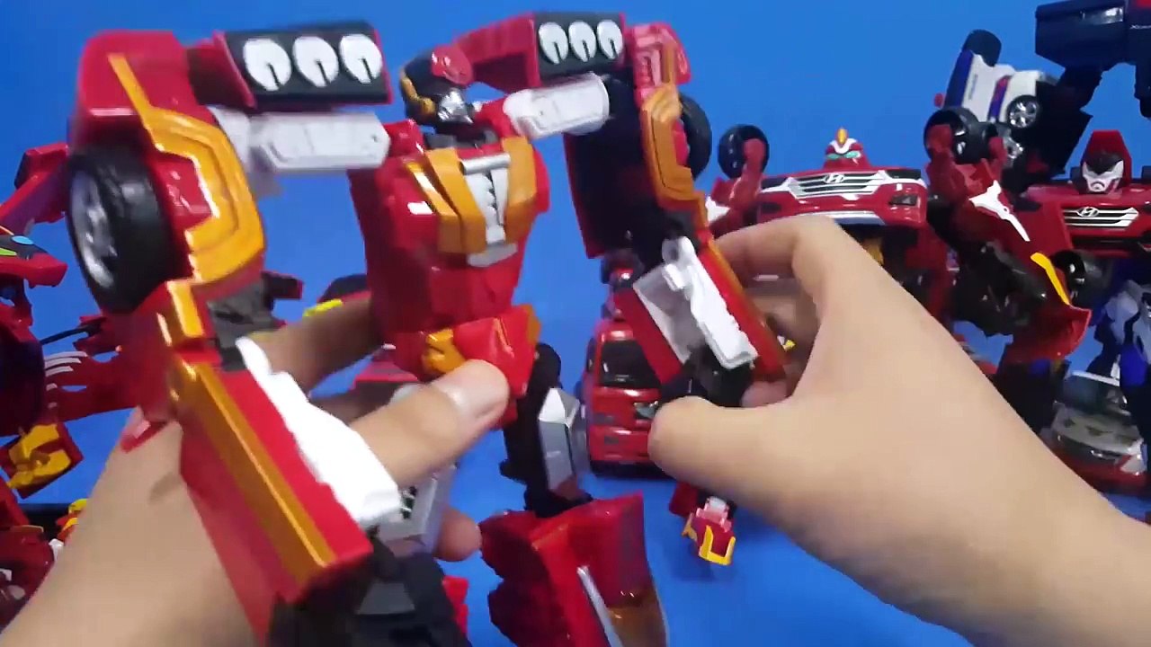 헬로카봇 또봇 터닝메카드 미니특공대 레드색 자동차 장난감 18대 로봇 변신 동영상 HelloCarbot Tobot MiniForce Transformation c
