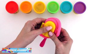 How to Make Play Doh Ice Cream with Molds * Fun Play for Kids * RainbowLearning