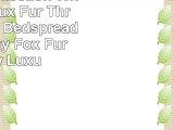 Thomas Collection White Fox Faux Fur Throw Blanket  Bedspread  White Gray Fox Fur Throw