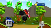 Police Monster Trucks Racing Vehicles for Children Cartoon Cars Racing Games For Kids