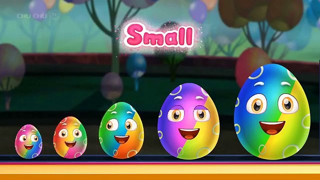 Learn Sizes & Farm Animals for Kids | Wooden Hammer Surprise Eggs Hitting Game | ChuChu TV Surprise