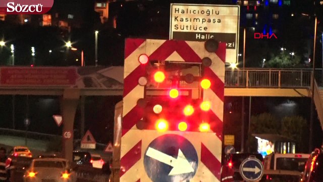 Haliç Köprüsü metrobüs yolunda çalışma