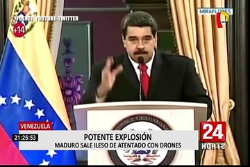 VIDEO: Fuerte explosión interrumpe acto oficial del presidente Maduro