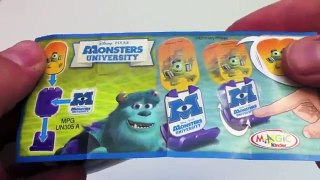 Monsters University kinder Joy surprise eggs unboxing