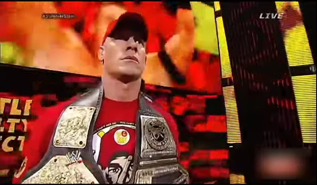 Brock Lesnar vs John Cena Match at Summerslam (RAW) - wwe sport studio - YouTube