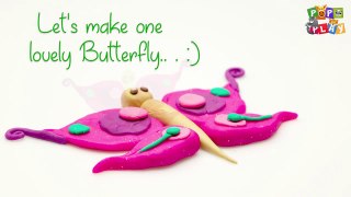 Play Doh Butterfly | DIY Butterfly with Clay Modelling | Play Dough Videos for Kids