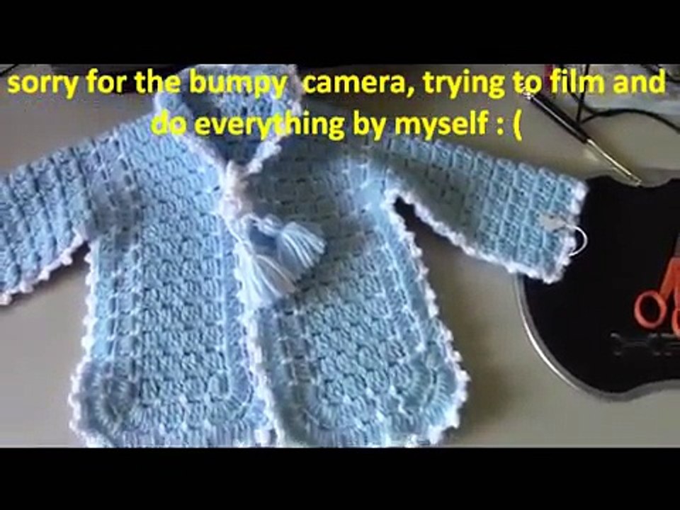 Crochet Baby Sweater with Unique Stitch / Video one Yolanda Soto Lopez