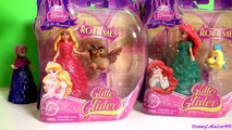 4 NEW MagiClip Glitter Glider Dolls Belle Rapunzel Ariel Micro Drifters Cars Disney Frozen