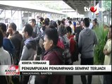 KRL Terbakar, Penumpang Menumpuk di Stasiun Rawa Buntu