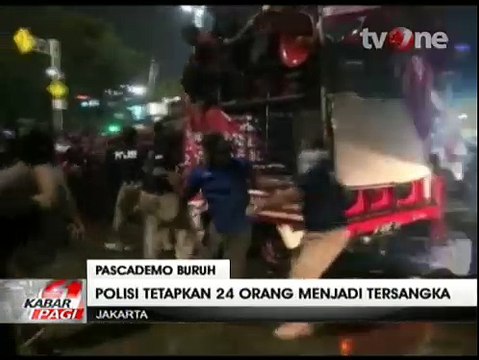 Polisi Tetapkan 24 Tersangka Demo Buruh di Jakarta