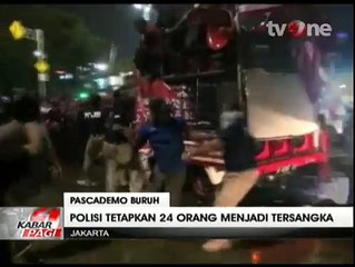 Polisi Tetapkan 24 Tersangka Demo Buruh di Jakarta