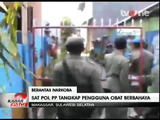 Satpol PP Kota Makassar Amankan Pemuda Pengguna Obat Terlarang