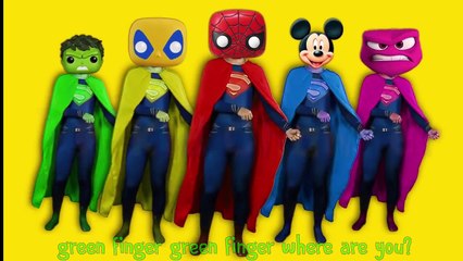 Finger Family Colours Learn Dance Kids Songs | Pou Paw Patrol Frozen Vs Super Heroes