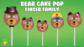 The Finger Family Bear Cake Pop Family Nursery Rhyme | Bear Cake Pop Finger Family Songs