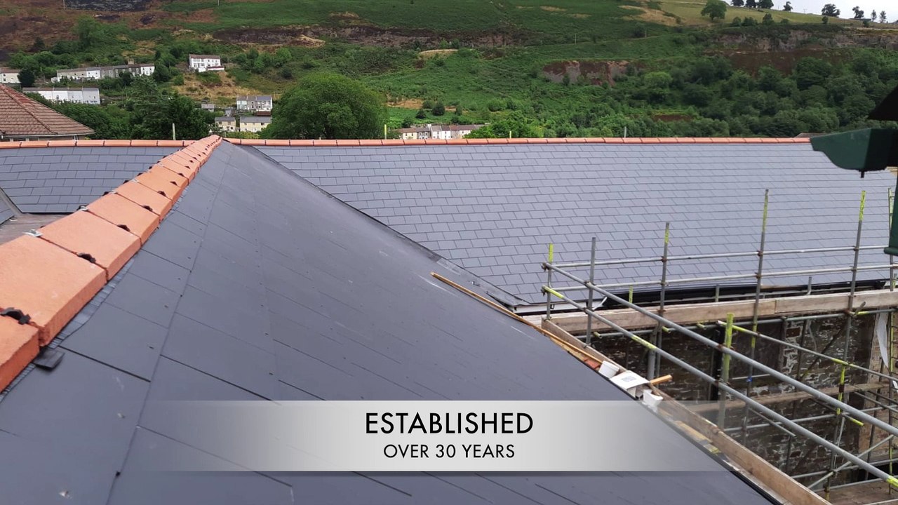 NEW SLATE ROOF ON BAR AND RESTAURANT JUST OUTSIDE CAERPHILLY SOUTH WALES