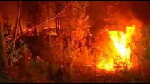 Incendio en San Vicente de Alcántara, España