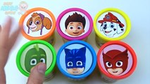 Сups Stacking Toys Play Doh Clay Paw Patrol Pj Masks Disney Rainbow Learn Colors in Englis