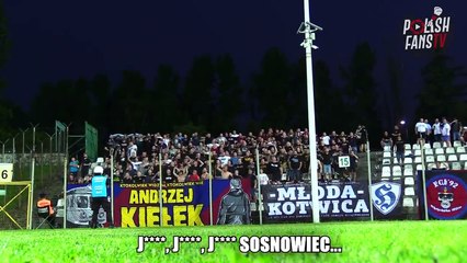 "CHODŹCIE ŚMIAŁO! JEST NAS MAŁO!" - uprzejmości na meczu Zagłębie - Pogoń (03.08.2018 r.)