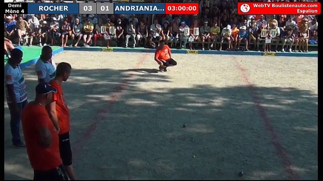 International à pétanque d'Espalion 2018 : Demi-finale ROCHER vs ANDRIANIAINA