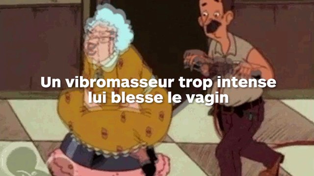 Elle se blesse en utilisant un objet trop intensément !