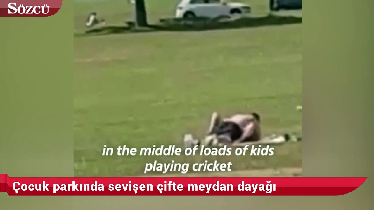 Çocuk parkında sevişen çifte meydan dayağı