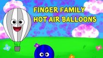 Finger Family Hot Air Balloons | Childrens Nursery Rhyme | Baby Learning | Kindergarten
